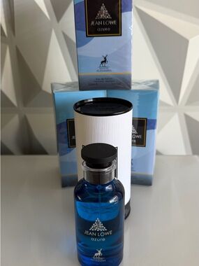 Jean Lowe Azure Eau de Parfum - Blue Fragrance Bottle